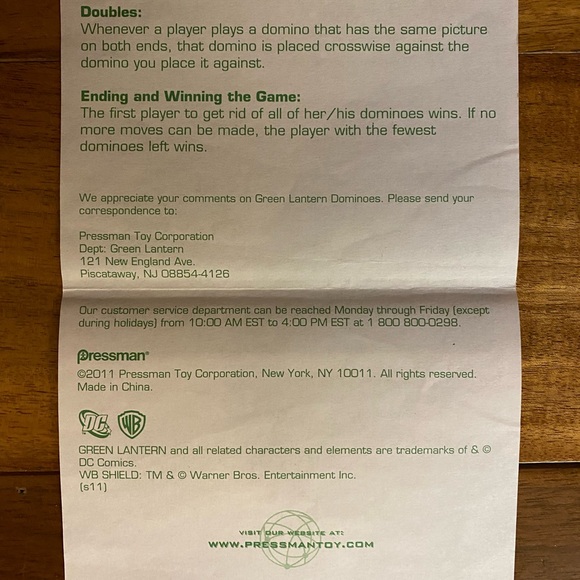 DC Comics Green Lantern Dominoes Warner Brothers in Display Tin - Picture 5 of 5